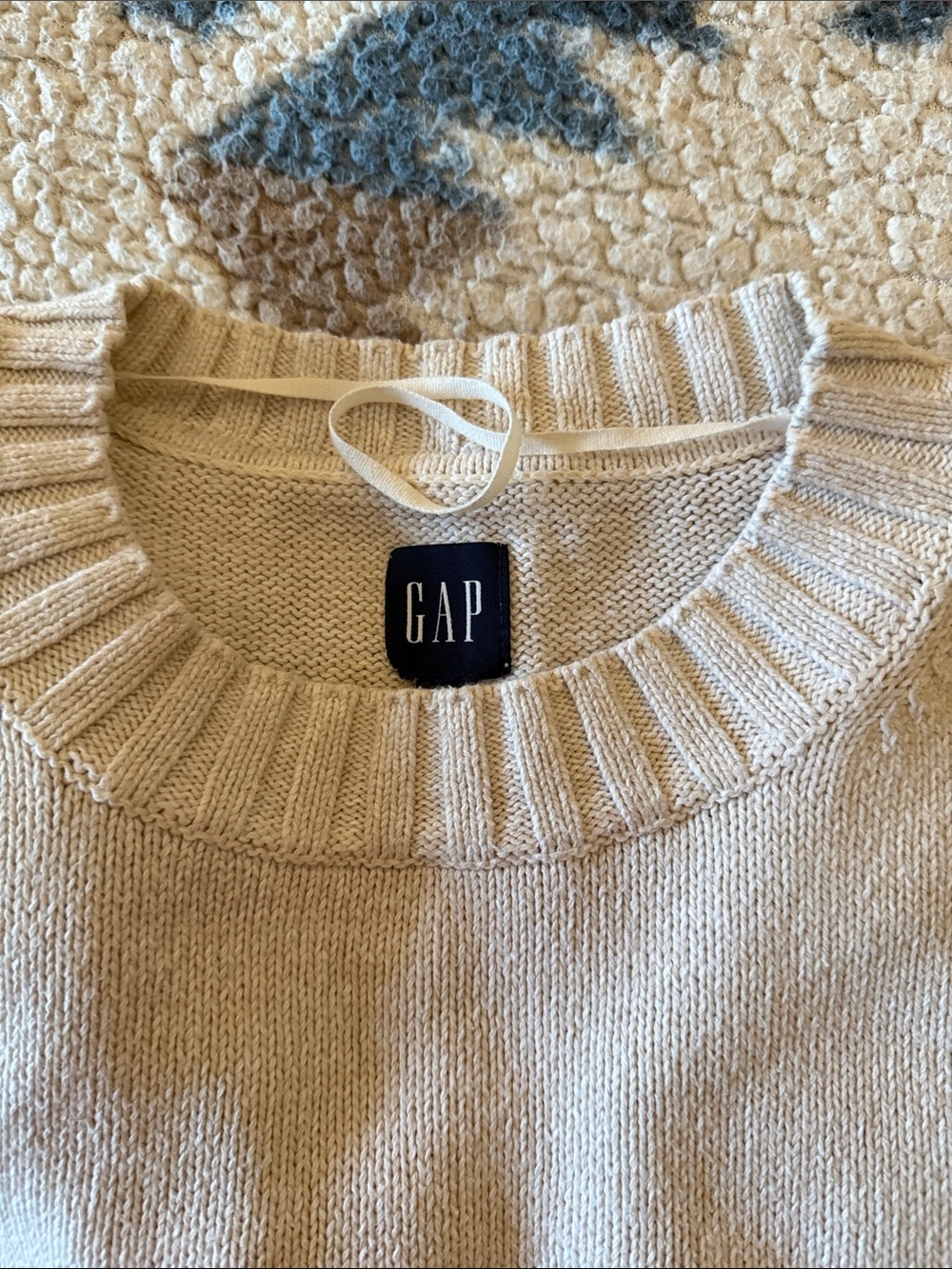 GAP Women's Cream Tunic Crewneck Sweater